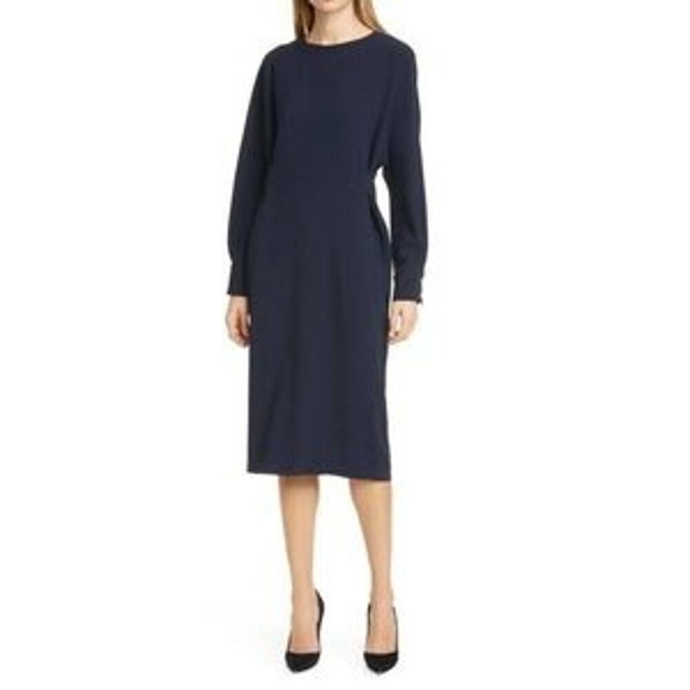 Judith & Charles Rhone Long Sleeve Dress Navy Blue